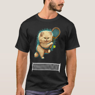 Camiseta Gato de Tênis gato jogando tênis para gatinho kit