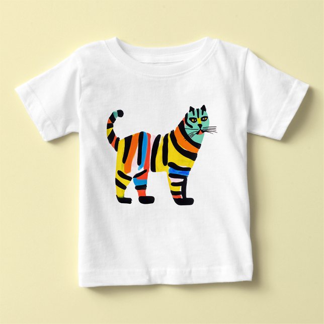 Camiseta Gato de Tigre Corajoso (Criador carregado)