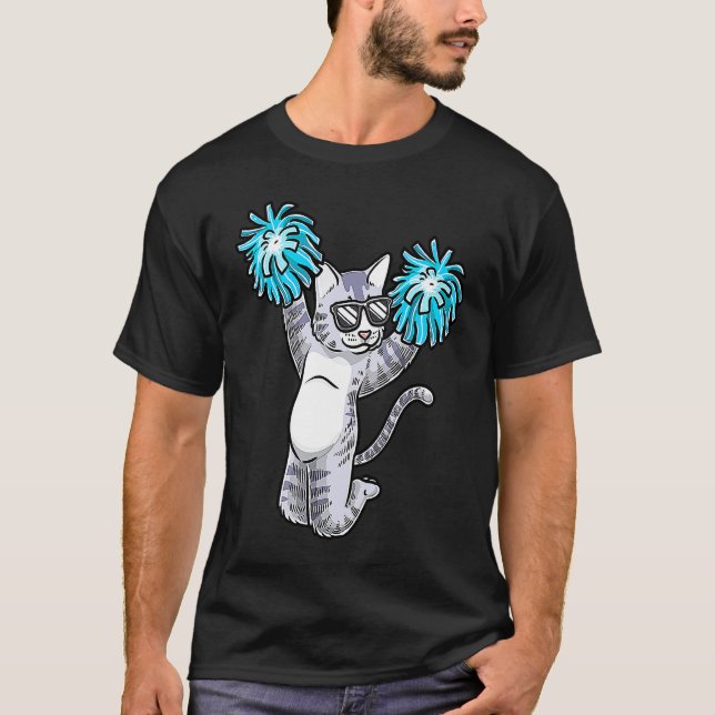 Camiseta Gato de Torcida Uniforme Panfleto de Torcida Lider (Frente)