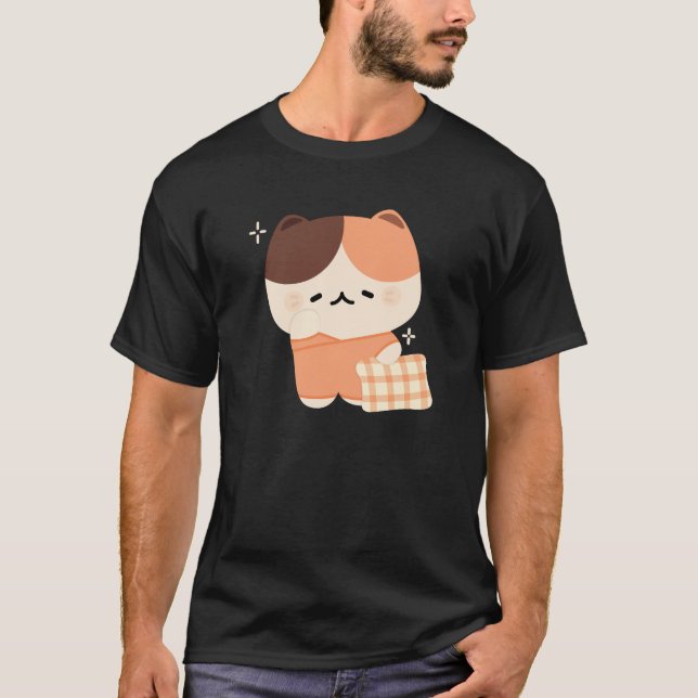 Camiseta Gato de Torta com Sono Bonito (Frente)