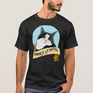 Camiseta Gato De Tuxedo De Oreo Duplo Estampado