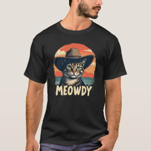 Camiseta Gato de vaqueiro meowboy gata engraçada