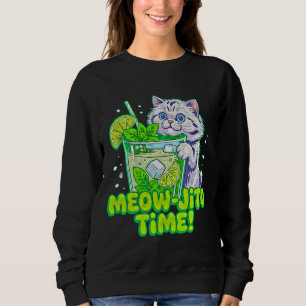 Camiseta Gato de Verão Meow-jito - Gato Tropical Divertido 