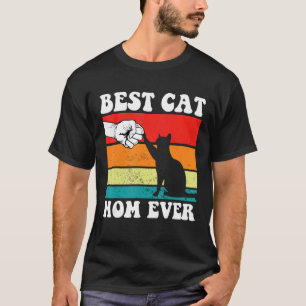 Camiseta Gato de vintage, a melhor mãe de gato já miou com 