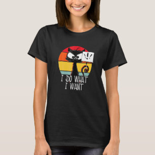 Camiseta Gato De Vintagem Bonita, Gato Retro, Eu Faço O Que