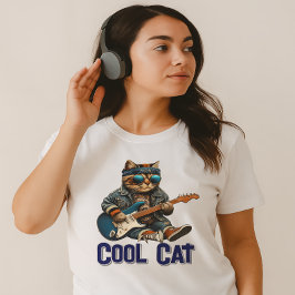 Camiseta Gato de Violão - Víblias de Gatinho Legal