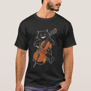 Camiseta Gato de violoncelo legal Música gótica Orquestra d