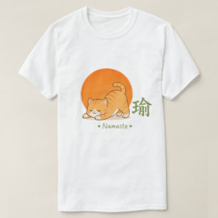 Camiseta Gato de Yoga Fofo – Gato Kawaii Namaste Yoga Japon