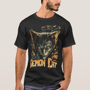 Camiseta Gato Demônio Gato Mau Sinistro Kitty