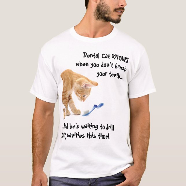 Camiseta Gato dental (Frente)