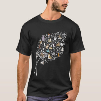 Camiseta Gato Dente-de-leão Flor Divertida Animais Colorido