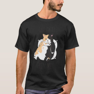 Camiseta Gato descarado dizendo Saia daqui de mim