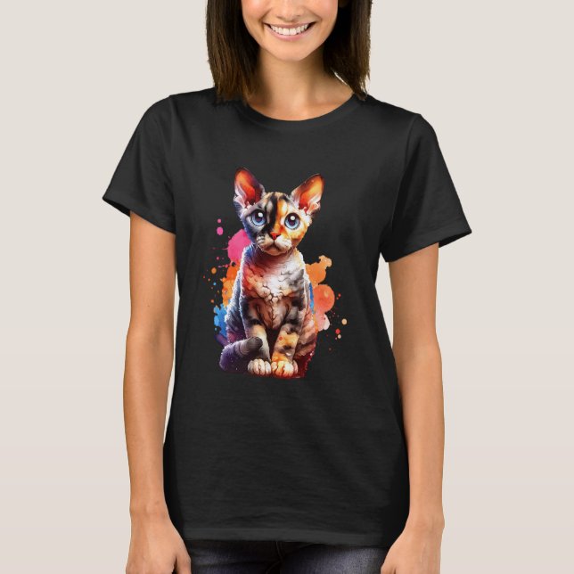 Camiseta Gato Devon Rex (Frente)