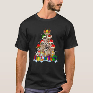 Camiseta Gato Devon Rex de Natal Chapéu do Papai Noel  Pija