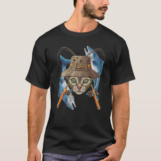 Camiseta Gato Devon Rex Pescador Ao Ar Livre Peixe Voa F