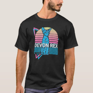 Camiseta Gato Devon Rex Retro