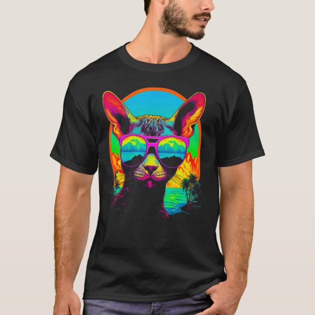 Camiseta Gato Devon Rex Verão (Frente)