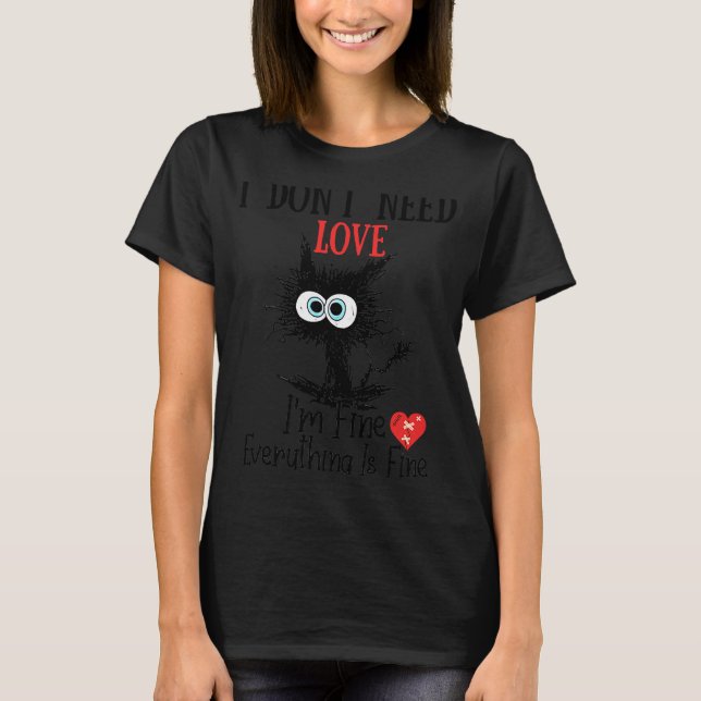 Camiseta Gato dia de os namorados (Frente)
