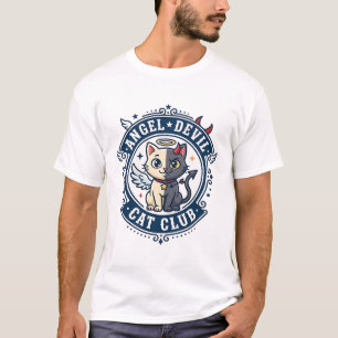 Camiseta Gato Diabo Anjo Presente para Mãe de Gato - Gato D