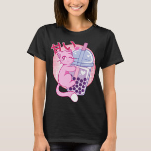 Camiseta Gato Divertido Boba Tea Bubble Tea Anime Kawaii Gi