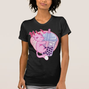 Camiseta Gato Divertido Boba Tea Bubble Tea Anime Kawaii Gi