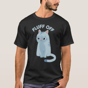 Camiseta Gato Divertido com Pelo Fofinho