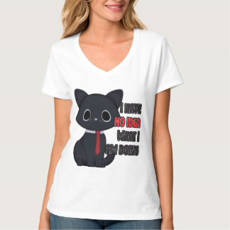 Camiseta Gato Divertido Eu Não Tenho Ideia Do Que