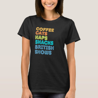 Camiseta Gato Divertido Mãe Gato Pai Café Gatos Naps Naps B