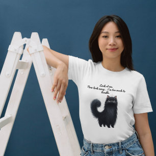 Camiseta Gato Divertido Muito Para Lidar Com A Citação