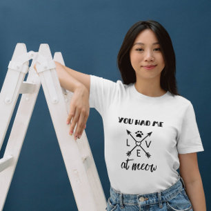 Camiseta Gato Divertido Que Você Me Teve No Meow - Cotação 