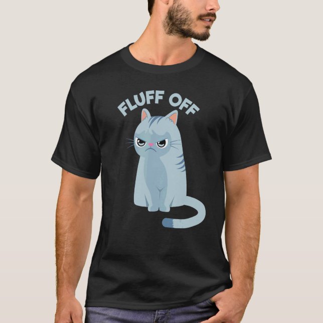 Camiseta Gato Divertido sem Pelos (Frente)
