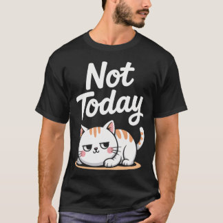 Camiseta Gato Dizendo Não Hoje Gatos de Escritório Trabalha