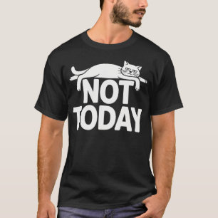 Camiseta Gato Dizendo Não Hoje Gatos do Escritório Trabalha
