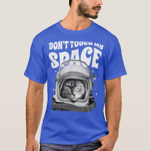 Camiseta Gato dizendo Não toque no meu espaço