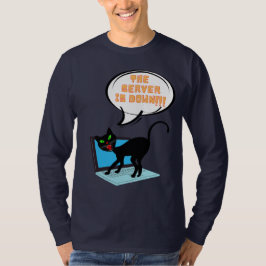 Camiseta gato dizendo que o servidor está inativo