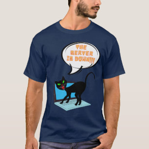Camiseta gato dizendo que o servidor está inativo