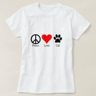 Camiseta Gato do amor da paz