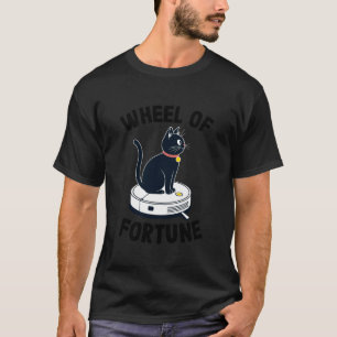 Camiseta Gato do Aspirador Robô Piada da Roda da Fortuna Ga