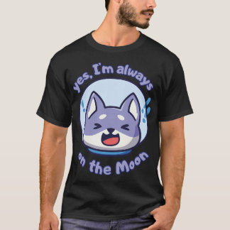 Camiseta Gato do Astronauta Kawaii Engraçado