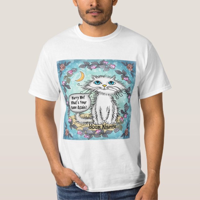 Camiseta Gato do casado Me Scraggles (Frente)