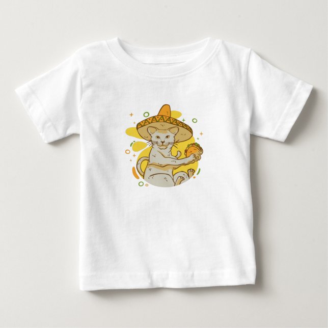 Camiseta Gato do Cinco De Mayo (Frente)