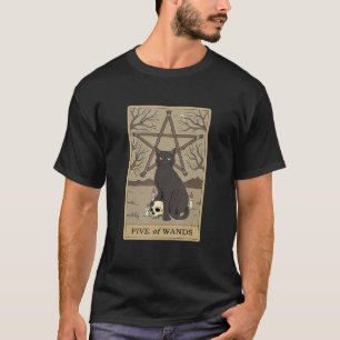 Camiseta Gato do Cinco de Paus do Tarot