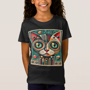 Camiseta Gato do Circuito Retrofuturista do meio século