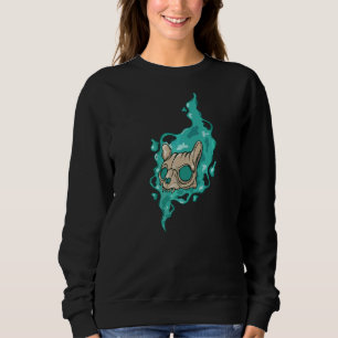 Camiseta Gato do Crânio Assustador