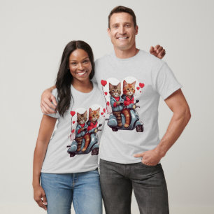 Camiseta Gato do dia de os namorados em um Design de 12 k d