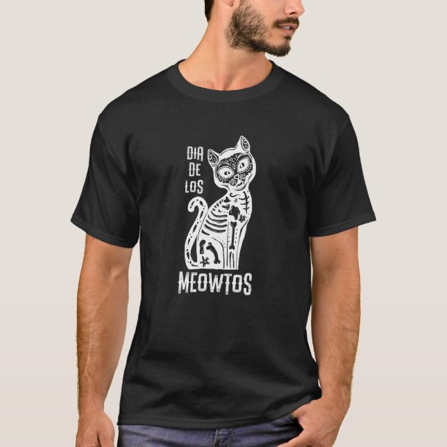 Camiseta Gato do Dia dos Mortos (Frente)
