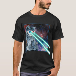 Camiseta Gato do Espaço dos Olhos do Laser