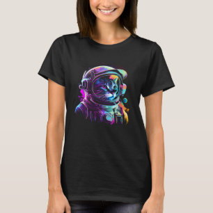 Camiseta Gato do Espaço Exterior Kitty Astronauta Face de A