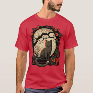 Camiseta Gato do Japão Estilo Engraçado Presente de Gato Re