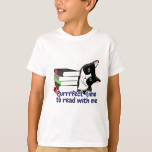 Camiseta Gato do Leitor de Livros